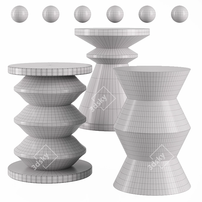 Essence 3-Piece Am.pm Table Set 3D model image 3