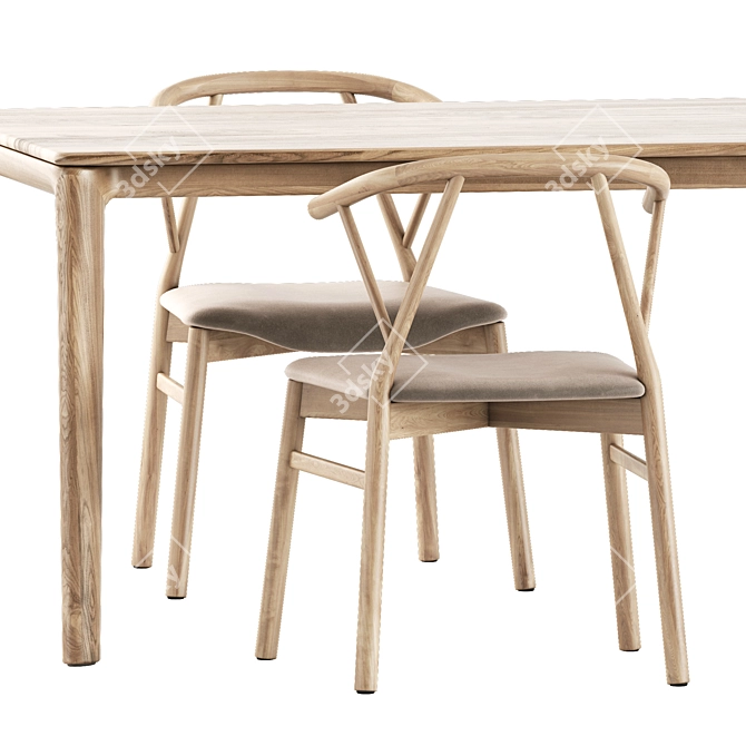  Elegant Valerie Chair and Neva Table 3D model image 3