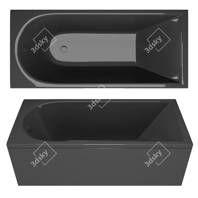 Toni Arti Acrylic Soaking Tub 3D model image 1