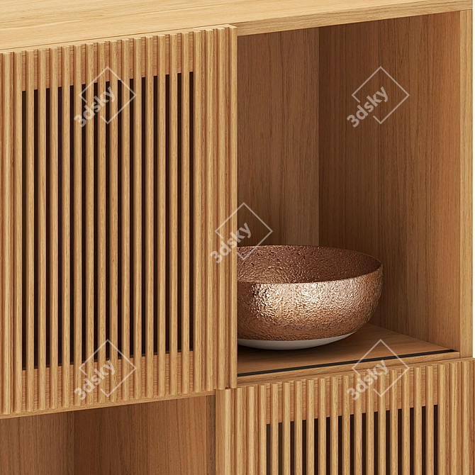 Sleek Beyla Display Cabinet 3D model image 2