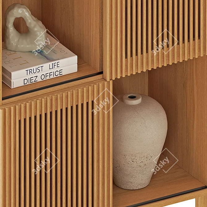 Sleek Beyla Display Cabinet 3D model image 3