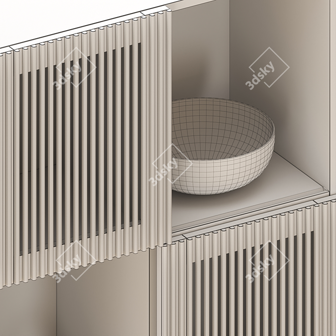 Sleek Beyla Display Cabinet 3D model image 5