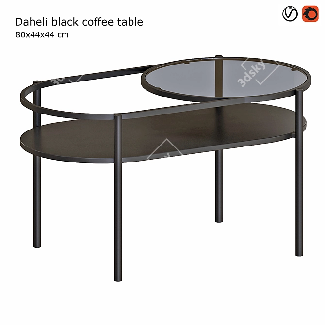 Sleek DEHELI Coffee Table 3D model image 1