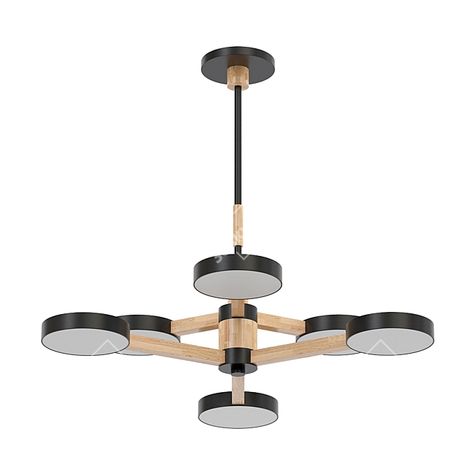 White Metal Pendant Chandelier TURNATO-from ImperiumLoft 3D model image 2