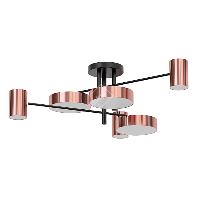 Technum LED Short Pendant Chandelier 3D model image 1