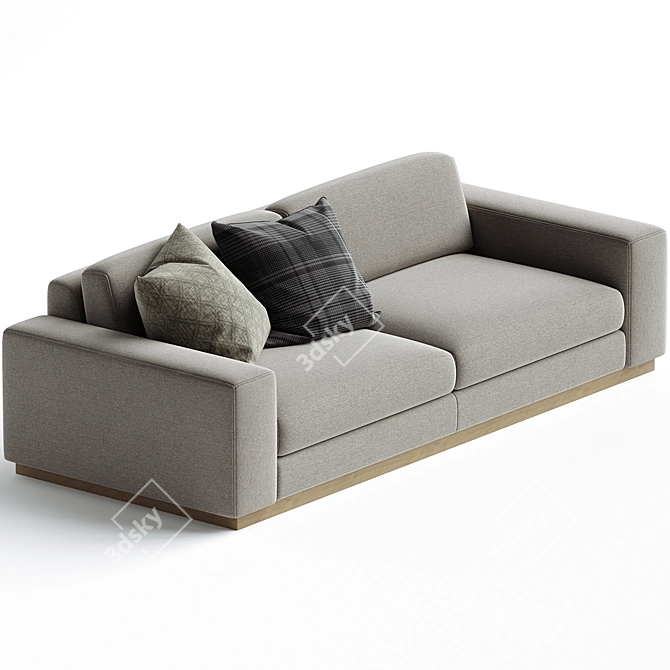 Elegance Personified: Sepia Sofa 3D model image 2