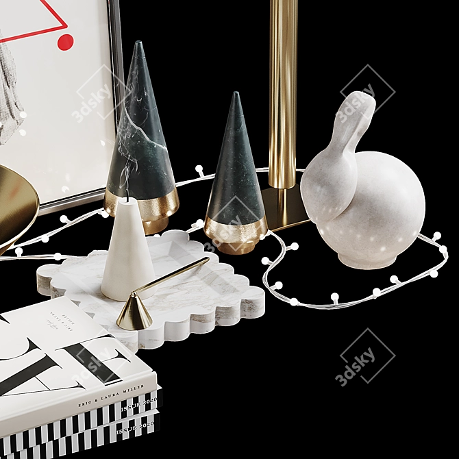 Festive Console Decor Set 3D model image 3