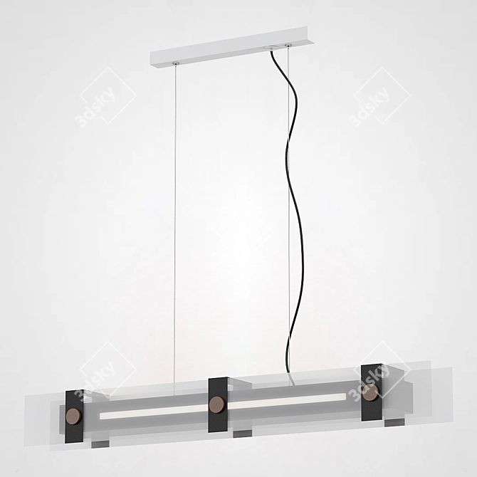 ImperiumLoft Black Pendant Light 3D model image 2