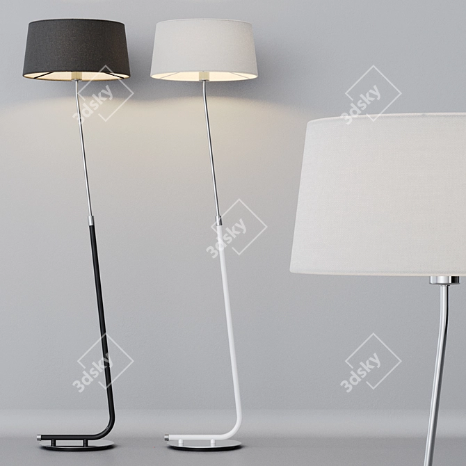 Modern Metal Floor Lamp "HOTEL 3D model image 6