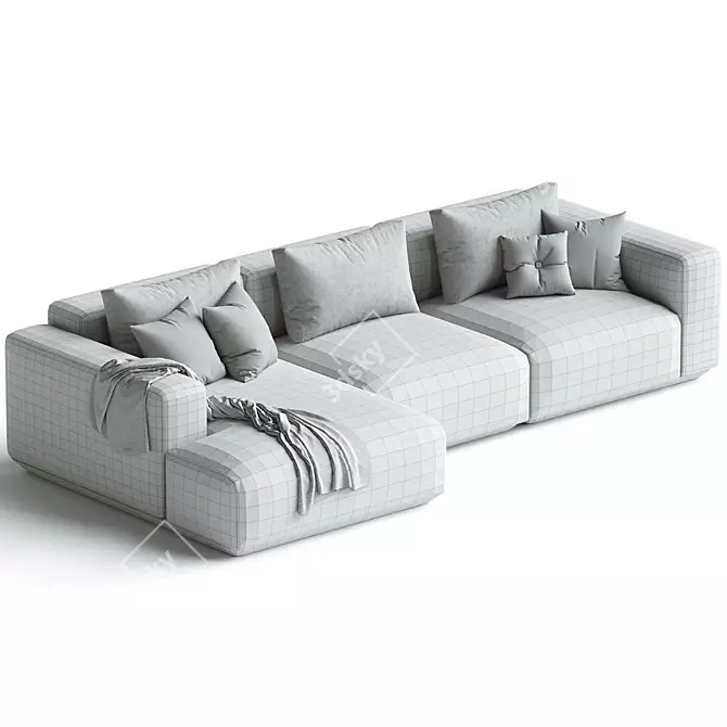 Modern Lavsit Corner Sofa Grant 3D model image 3