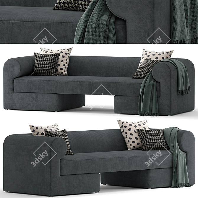  Westelm Joplin Sofa Unwrapped 3D model image 1