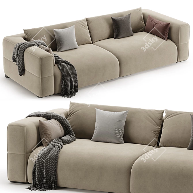 Modern Luxury Astor Sofa Design 3D model image 6