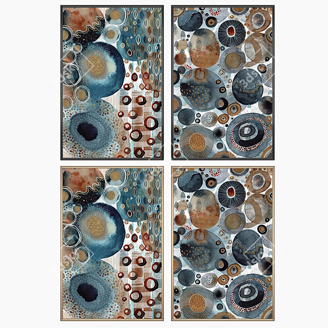 Modern Art Frame Collection Set 3D model image 2