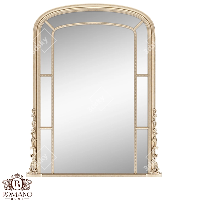 Customizable Handcrafted Amalia Mirror 3D model image 1