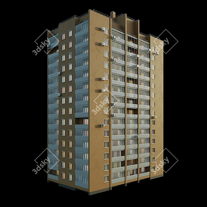 Soviet Residential Tower II-67 3D model image 2