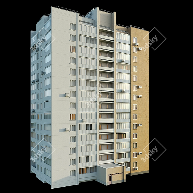 Soviet Residential Tower II-67 3D model image 4