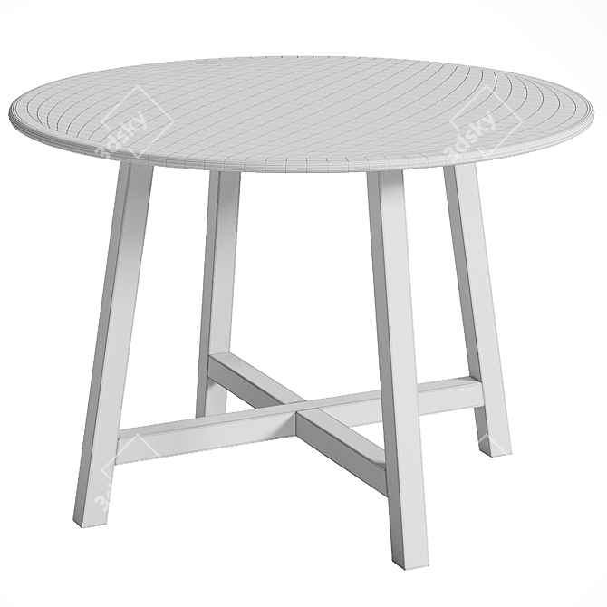 Modern Marble Dining Table Set 3D model image 2