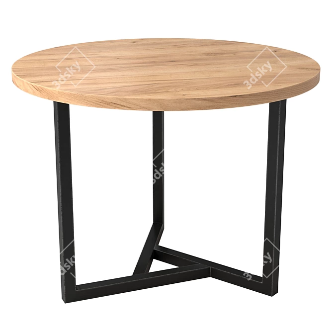 Loft Style Parma Table 3D model image 1