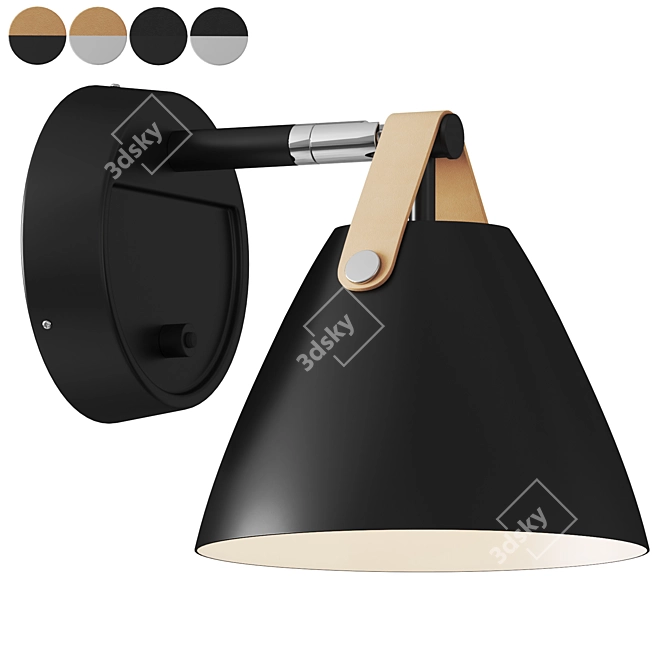 Minimalist Strap Wall Sconce 3D model image 1