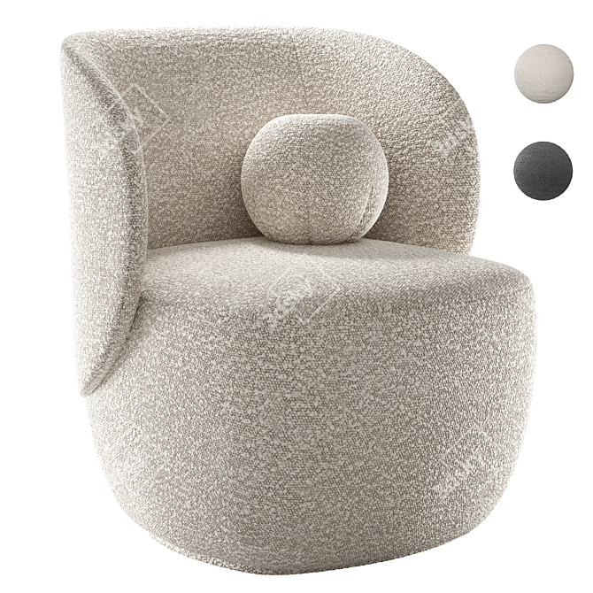 Elegant Ellipse E5.1 Armchair 3D model image 8