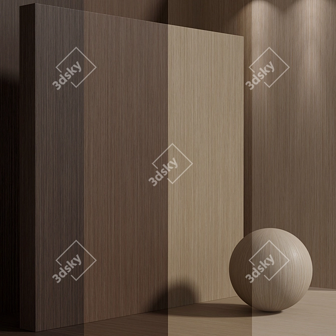 Seamless Oak Wood Texture Set 3D model image 1