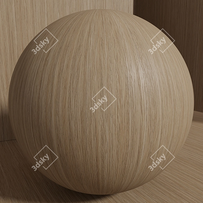 Seamless Oak Wood Texture Set 3D model image 2