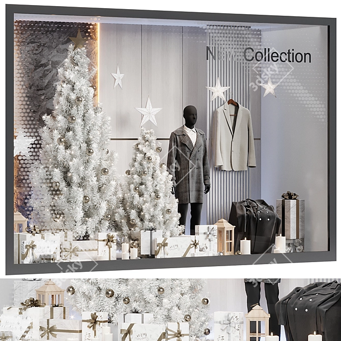 Holiday Clothing Shop Showcase Model 3D model image 2