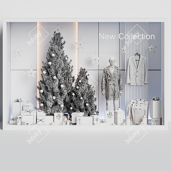 Holiday Clothing Shop Showcase Model 3D model image 4