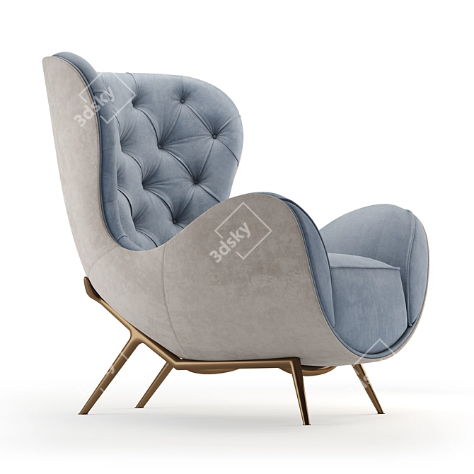 Volpi Marion Modern Armchair 3D model image 6