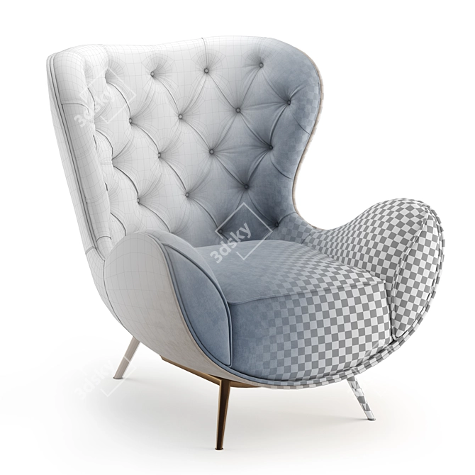 Volpi Marion Modern Armchair 3D model image 7