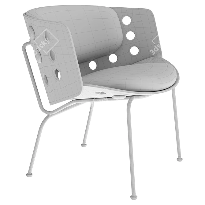 Elegant Barbara Chair for Restaurants 3D model image 5