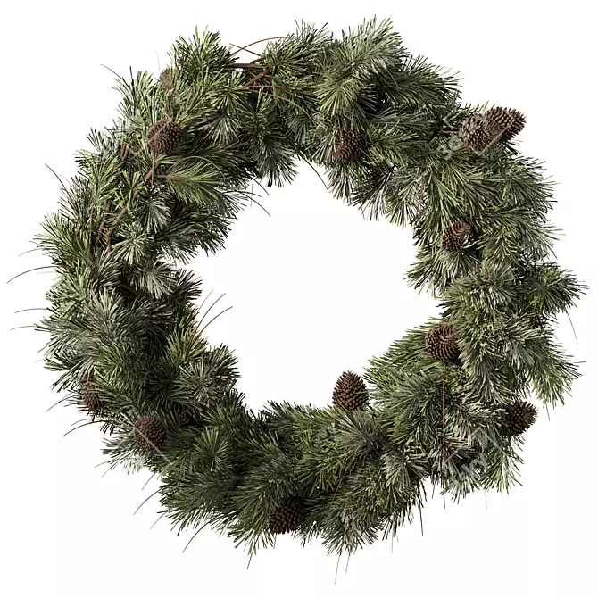 Elegant Wreath Set.7 Display 3D model image 1