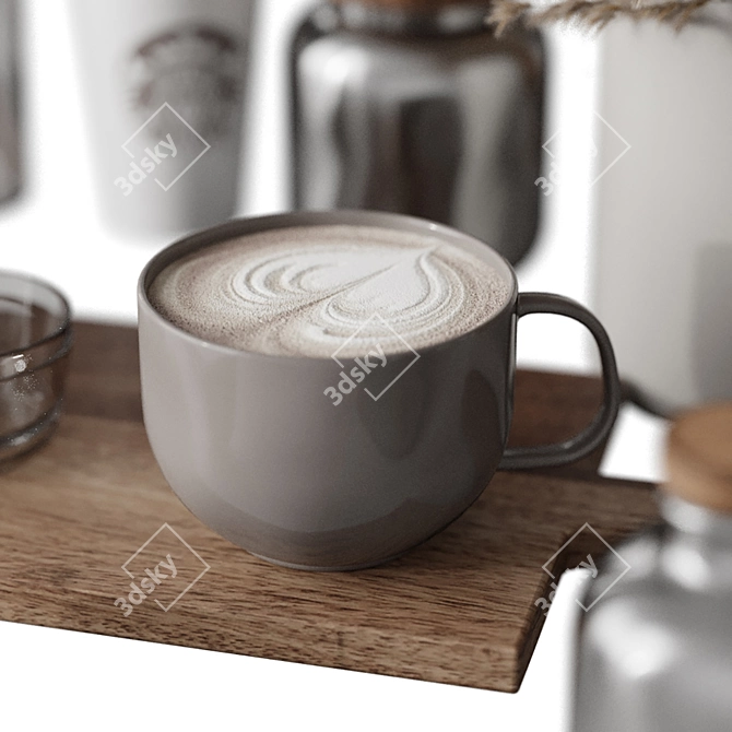 Elegant Kitchen Decor Set 3D model image 4