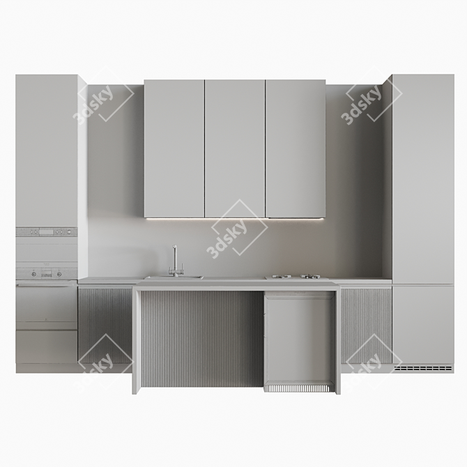 Modern Kitchen Appliance Set 3D model image 7