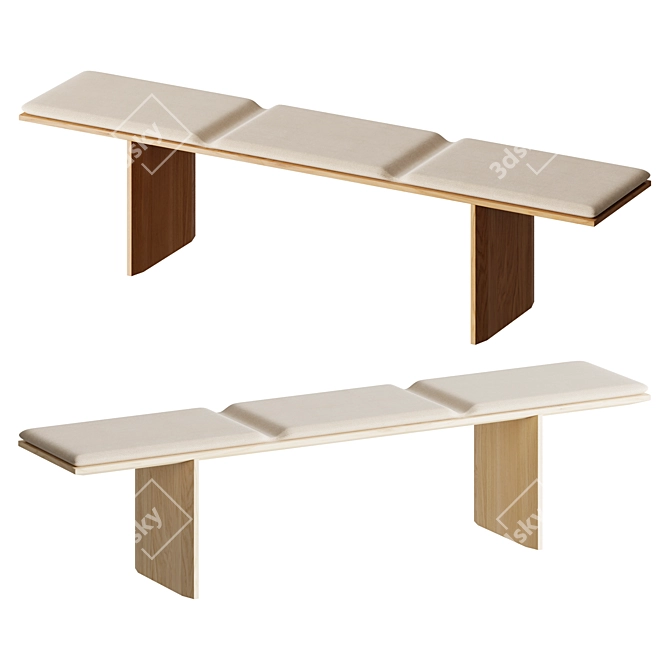 Classic VELASCA Bench 3D model image 1