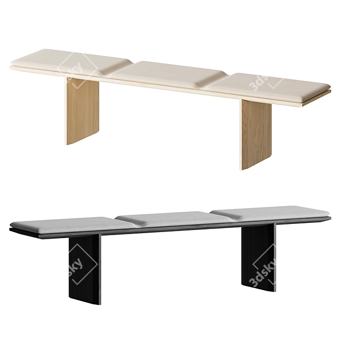 Classic VELASCA Bench 3D model image 2