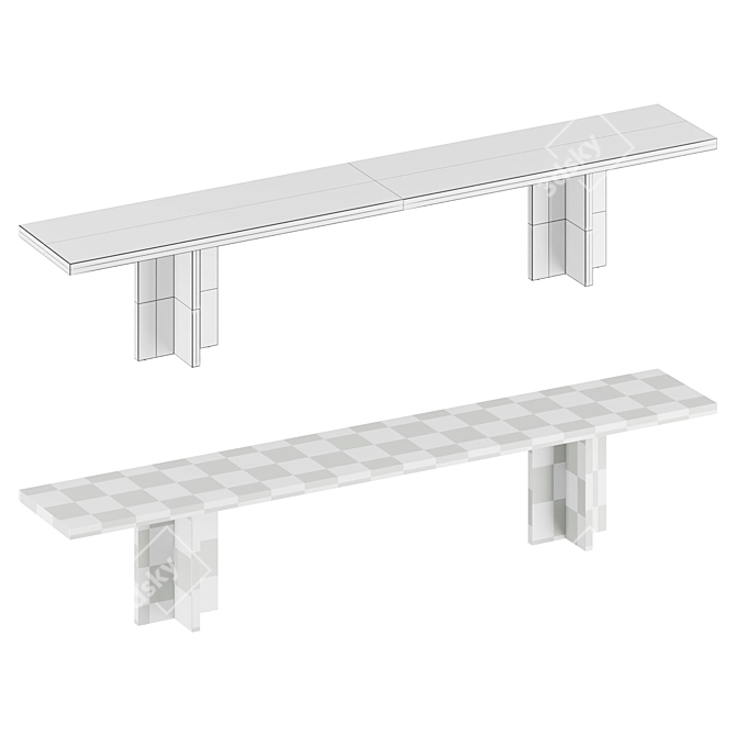 Passoni BARON Bench 3D model image 2