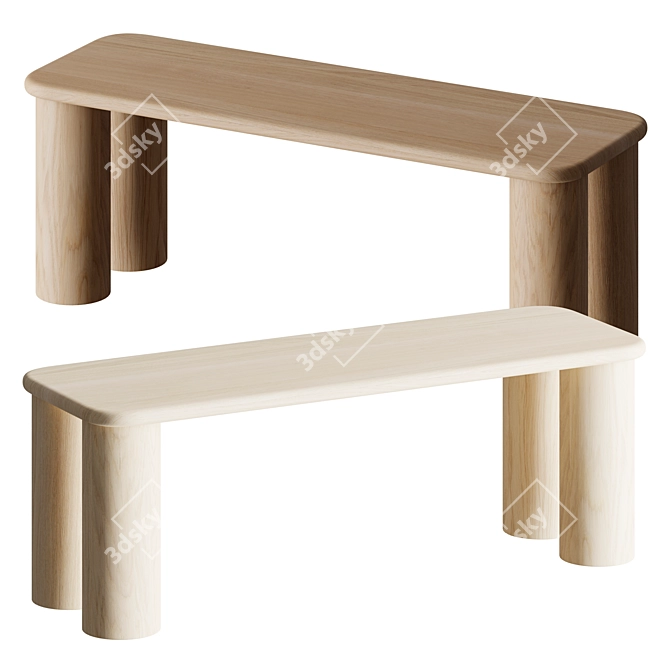  Serene Seating | PAUSE Bench 3D model image 1