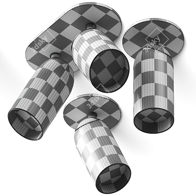 Adjustable Aluminum Ceiling Spotlight 3D model image 3
