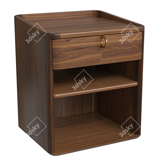 Elegant Axel Night Stand 3D model image 1