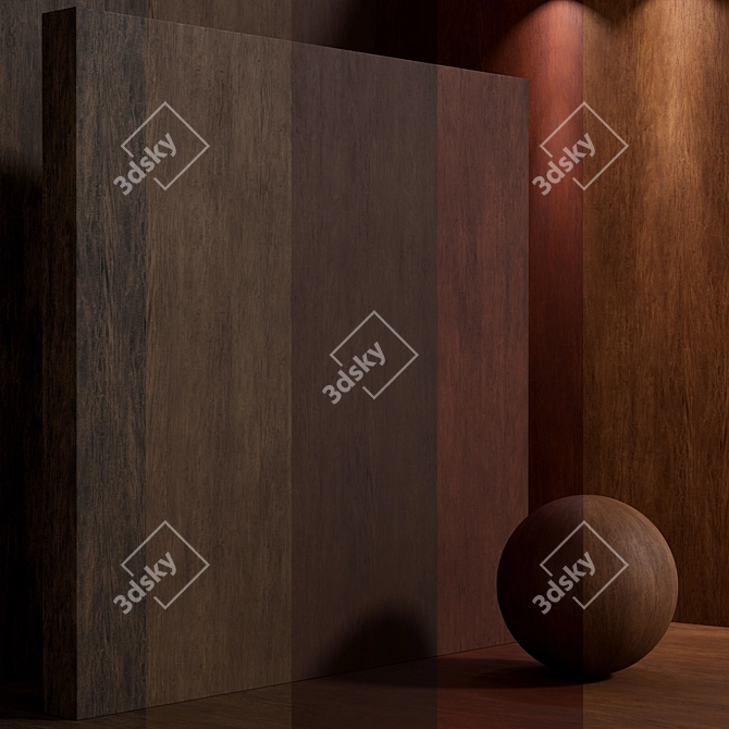 Aged Wood Seamless Texture Collection 3D model image 1