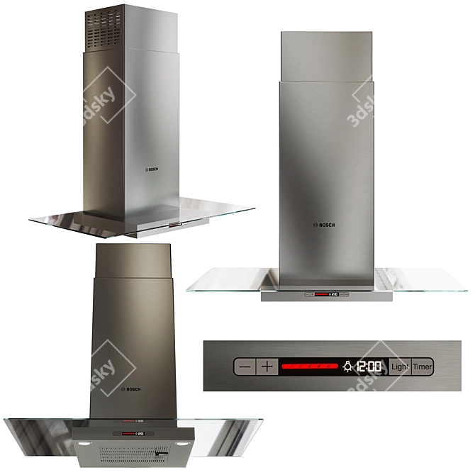 Bosch Stainless Hood Collection 3D model image 5