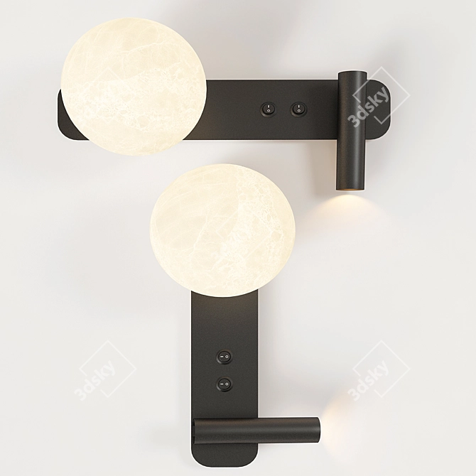 Modern ELVIN Lamp Set 3D model image 2