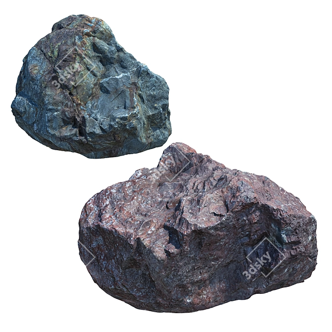 Landscape Stones Set for 3D 3D model image 1