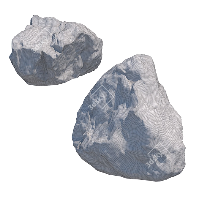 Landscape Stones Set for 3D 3D model image 4