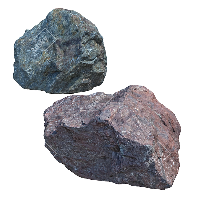 Landscape Stones Set for 3D 3D model image 6