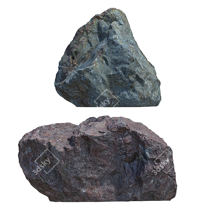 Landscape Stones Set for 3D 3D model image 7