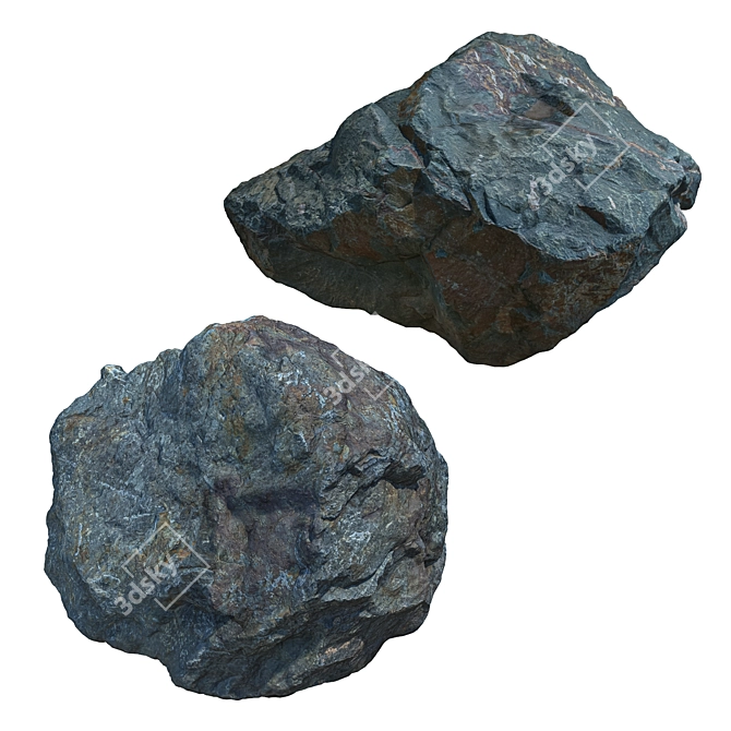 Landscaping Stones Bundle 3D model image 4