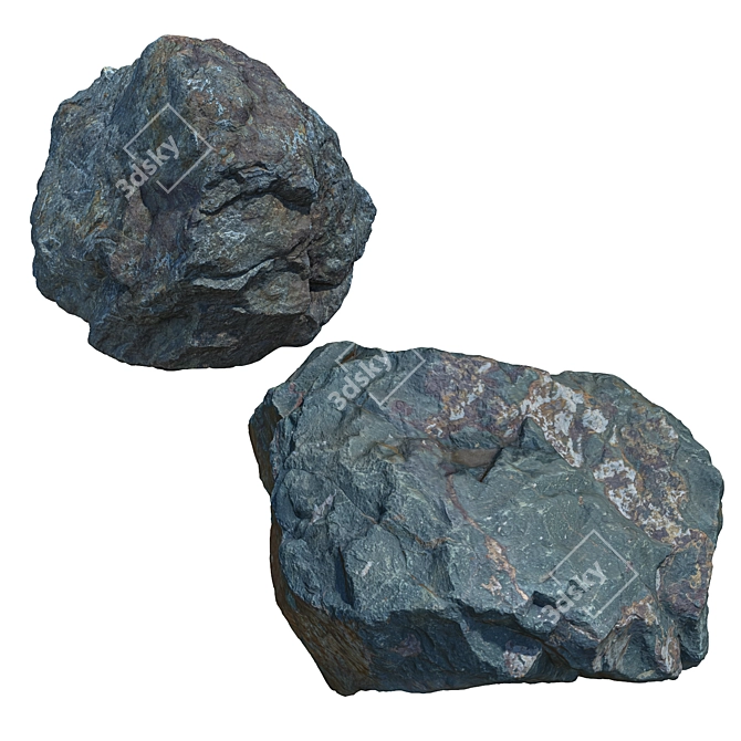 Landscaping Stones Bundle 3D model image 6