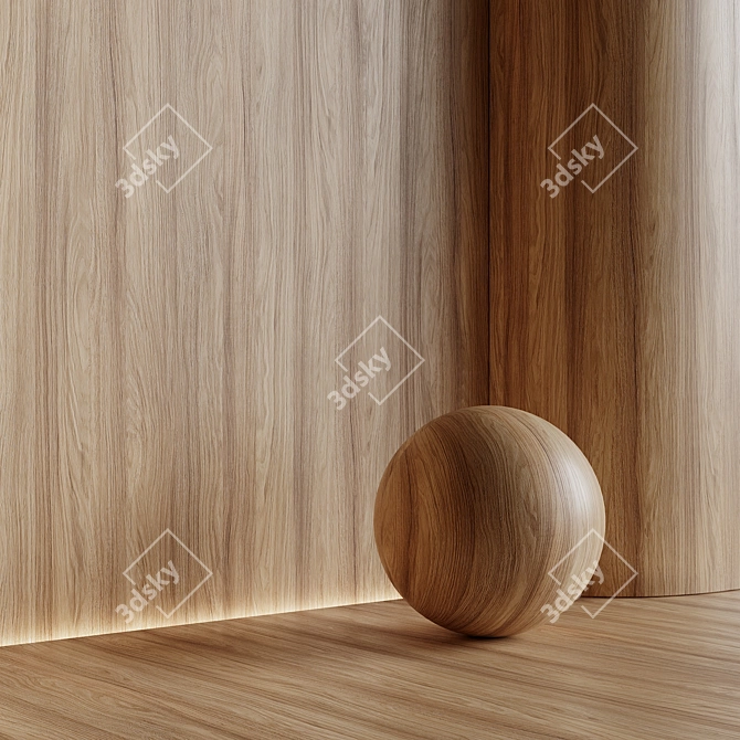 Seamless Wood Material Texture Pack 3D model image 2